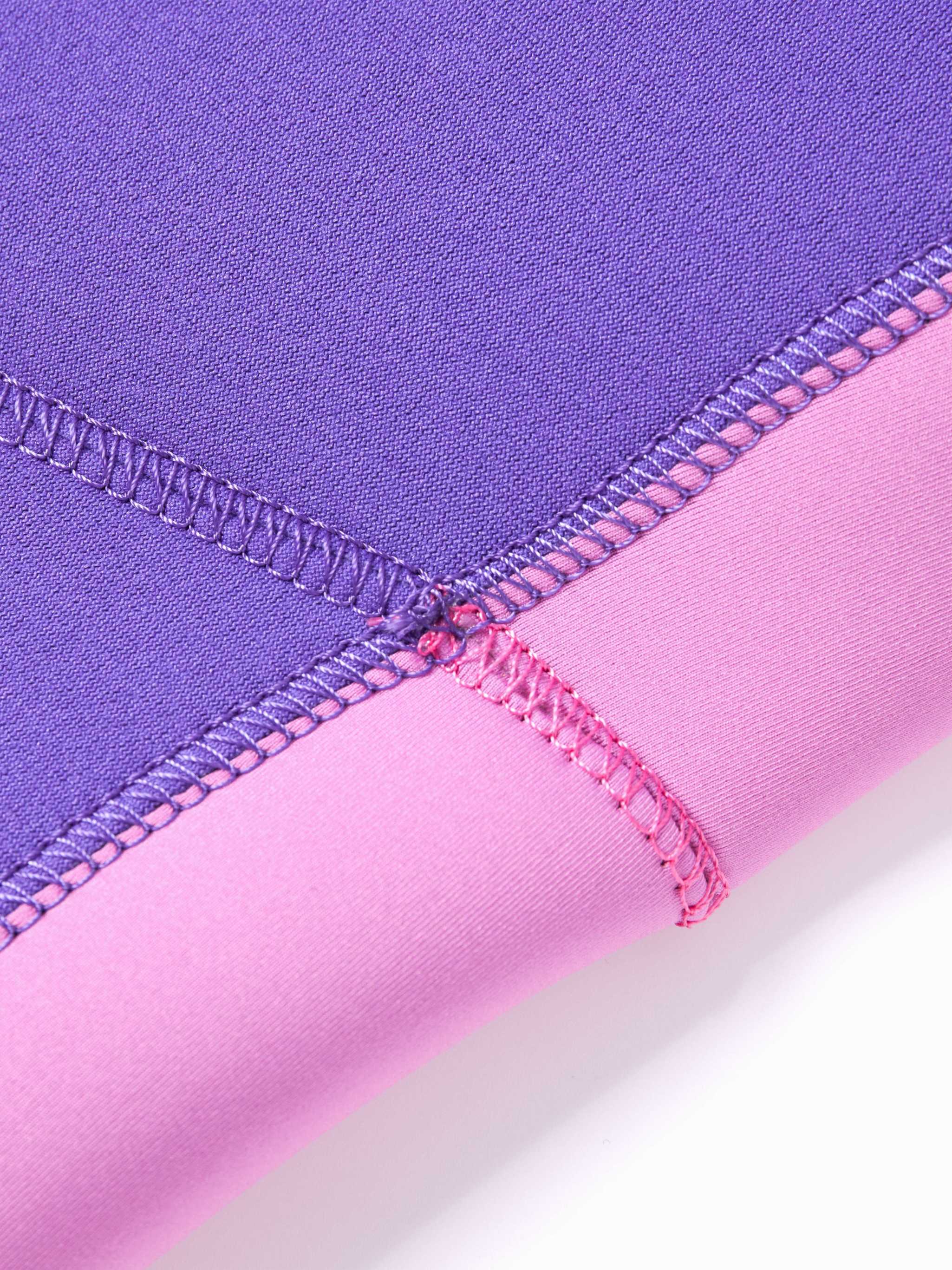 Closeup of the quality stitching on the Molchanovs range of children's wet suits